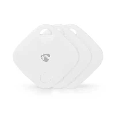 Obrázek produktu pro Nedis, sada 3 sledovačů objektů Bluetooth s alarmem a dosahem 40 m, bílá barva