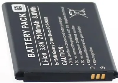 Produktbild von Akku für Samsung Galaxy Grand Neo I9060 Li-Ion 3,8 Volt 2100 mAh schwarz.