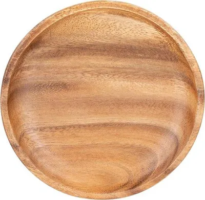 Productafbeelding van Famanu schaal van acaciahout, 15 x 15 cm, rond - design snackschotel en fruitschaal