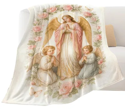 Image de Couverture en flanelle douce, 130 x 150 cm, chaude et confortable