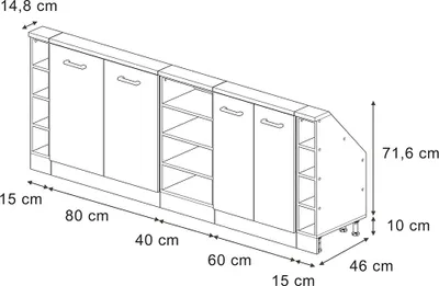 Zdjęcie produktu dla Zestaw szaf na dachy skośne Vicco Rion Biały domek wiejski Zestaw 5 sztuk, Model 56064