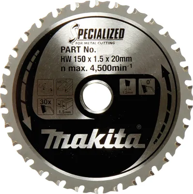 Image de Lame de scie Makita pour acier inoxydable 150 x 20 mm - 60 dents