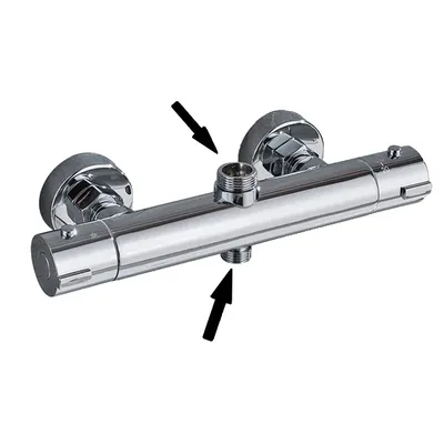 Produktbild von Thermostatisches Duschmischer-Ventil, Wandmontage, Doppelgriffsteuerung, Chrome D