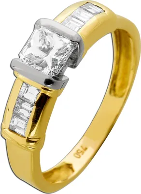 Produktbild von Diamantring Gold Weißgold 750 18K Diamanten 1.17ct.  19