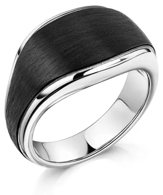 Produktbild von Zeeme Stainless Steel Ring Edelstahl schwarz 058 (18,5) 344070243