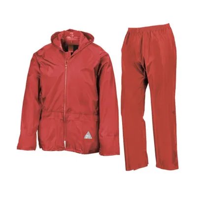Image de Result - Ensemble veste et pantalon imperméables pour homme/femme unie PC7403 (L) (Rouge)