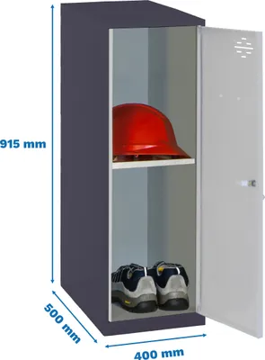 Produktbild von Simonrack Spind SIMONLOCKER DISM anthrazit, grau 8425437119347, 1 Schließfach 40,0 x 50,0 x 91,5 cm