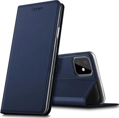 Produktbild von Conie Ultra Slim Klapp Tasche für iPhone 11 Kartenfach Hülle Rundumschutz in Blau