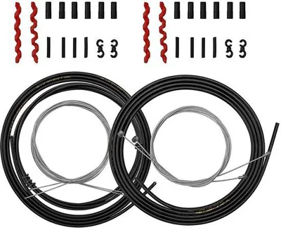 Produktbild von Mountainbike- Kabelset aus PVC und Edelstahl - 2 Teile - 1,55m/2,1m Länge