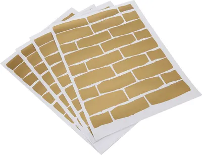 Image de 4Pcs Innovative Brick Pattern PVC Wall Sticker Home Decoration for Bedroom Living Room UseGold