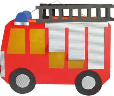Produktbild von Laternen Bastelset Feuerwehrauto von Prell, 4 Stück