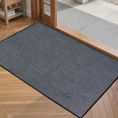 Produktbild von Fussmatte Innen 60 x 90 cm Grau Waschbar Rutschfest Saugstark
