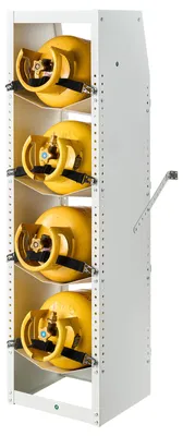 Produktbild von VEVOR Kältemitteltankgestell 376x330x1321 mm, 4 Ebenen für 4 Zylindertanks, Kohlenstoffstahl, Flaschengestell, Kältemittelflaschenhalter zur Lagerung von Sauerstoff & Stickstoff, Weiß