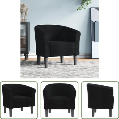 Produktbild von The Living Store Clubsessel Schwarz Stoff
