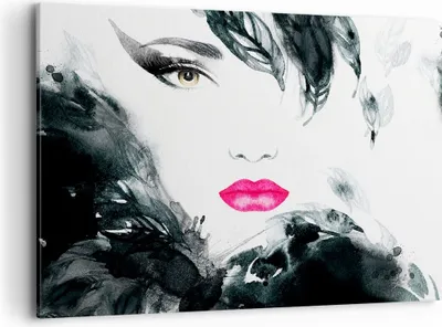 Produktbild von Bild auf Leinwand - Leinwandbild - Frau Abstraktion - 100x70cm - Wand Bild - Wanddeko - Wandbilder - Leinwanddruck - Bilder - Kunstdruck - Wanddekoration - Leinwand bilder - Wandkunst - AA100x70-3663