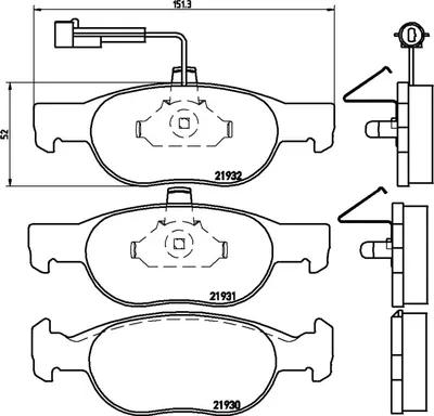 Produktbild von Brembo Bremsbelagsatz, Scheibenbremse Vorderachse P 23 057