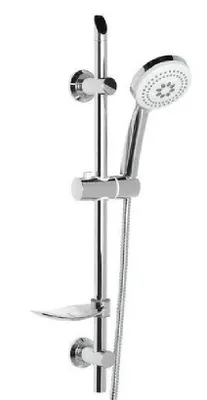 Obrázek produktu pro Aqualine Sunra - Set sprchové hlavice 100 mm, tyče s mýdlenkou a hadice, chrom 11444