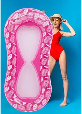 Produktbild von Famanu Wasserhängematte mit Netz - Aufblasbar, Ergonomisch, 165 cm