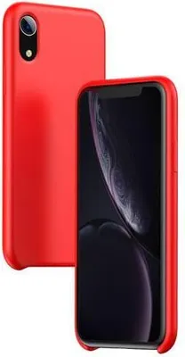 Produktbild von Baseus LSR Liquid Rubber Silikon-Tasche Schutz-Hülle Cover für iPhone Xr rot