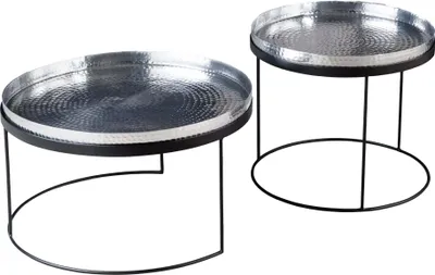 Image de Table basse design argentée moderne pour salon - ACHETER MAINTENANT