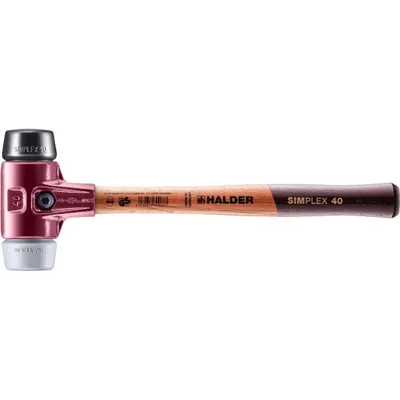 Produktbild von HALDER SIMPLEX Schonhammer Ø 40 mm Gummi / TPE-mid grau mit Tempergussgehäuse