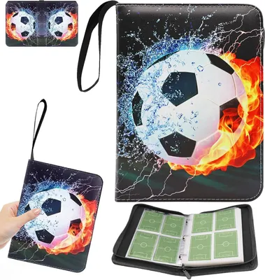 Produktbild von Fußball Sammelalbum, 50 Seiten, Kapazität bis 400 Karten, Farblich, für Fußballfans