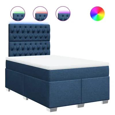 Obrázok produktu pre Boxspring posteľ s matracom modrá 120x200 cm látka