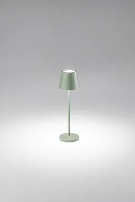 Immagine prodotto di Lampada da Tavolo a LED 2W 3000K Ricaricabile IP54 Serie 8124 Colore Verde Salvia, Design Moderno in Metallo Dimmerabile Touch - Perenz