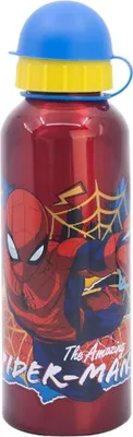 Image de Gourde Spiderman en aluminium, 530 ml, avec bouchon de sécurité