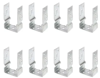 Zdjęcie produktu dla Alberts 8 x wsporniki słupków U, 91x150 mm, ocynkowane ogniowo, do przykręcenia, głębokość 60 mm