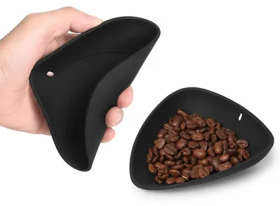 Produktbild von Silikon Kaffeewaage Dosierschale 2er Set, flexible Kaffee Umfüllhilfe für Bohnen, Siebträger Zubehör, stapelbar & einfach zu reinigen