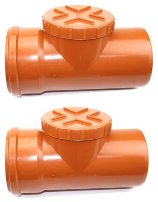 Produktbild von 2 x Revisionsrohr Ø 160 mm Reinigungsöffnung Reinigungsrohr Kontrollschacht