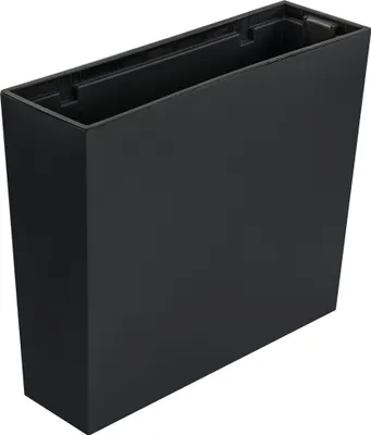 A black rectangular planter insert is shown against a white background.