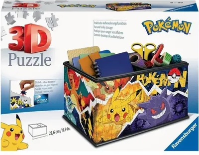 Obrázek produktu pro Pokémon Puzzle 3D úložná krabička Ravensburger, 216 dílků, 22,6 x 15,5 x 13,5 cm, od 8 let