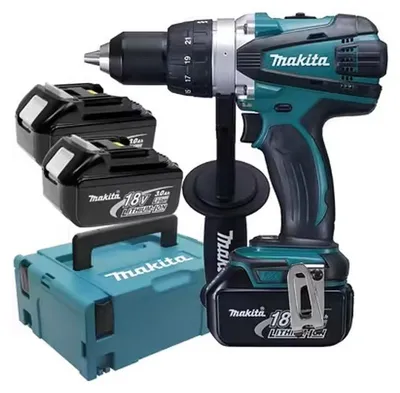 Image de Perceuse visseuse Li-ion MAKITA DDF458RF3J  - 91 Nm +3 batteries 3,0Ah 18V en Makpac