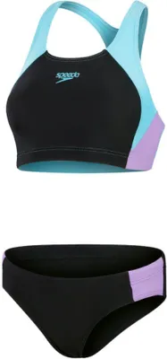 Produktbild von SPEEDO COLBL SPL MBK 2PC AF BLACK/PURPLE Bikini Damen schwarz 36