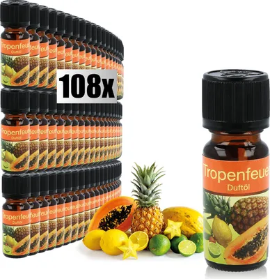 Produktbild von com-four® 108x duftende Öle "Tropenfeuer" - Raumduft - Duftöl