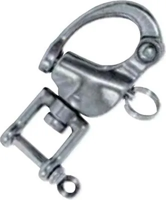Produktbild von Plastimo Schnappschäkel Gabelkopfstift Wirbelkarabiner Silber 16 mm Silber 16 mm