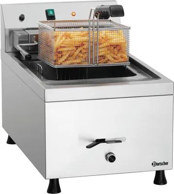 Obrázok produktu pre Bartscher 12L-10, fritéza, 12 L, 50 °C, 190 °C, Samostarný, Strieborná
