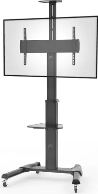 Produktbild von conecto LM-FS02G Professional TV-Ständer Standfuß für Flachbildschirm LCD LED Plasma höhenverstellbar 37-70 Zoll (94-178 cm, bis 50 kg Tragkraft) max. VESA 600x400mm, Aluminium, schwarz
