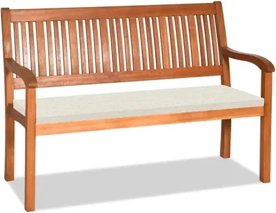 Produktbild von Antirutsch-Kissen für Gartenbank, bequem, beige 100x30x5 cm