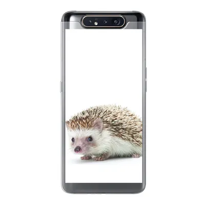 Produktbild von MuchoWow® Handyhülle Schutzhülle Hülle für Samsung Galaxy A80 Igel - Tiere - Weiß Silikon Softcase Handy Hülle - Schutzdeckel