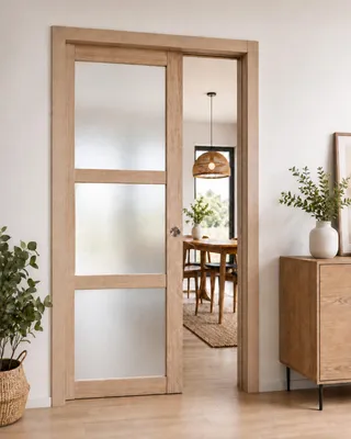 Immagine prodotto di Porta scorrevole Frake con vetro H204 x L73 cm, incasso, kit finitura Gd Menuiseries