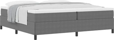 Produktbild von Boxspringbett Hellgrau 200 x 200 cm Cordstoff