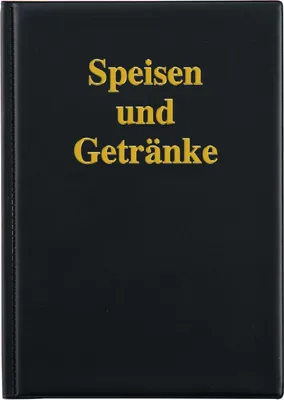 Produktbild von sigel Speisekarten Mappe mit Goldprägung schwarz DIN A5