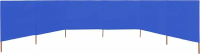 Produktbild von vidaXL 6-teiliges Windschutzgewebe 800 x 80 cm Azurblau