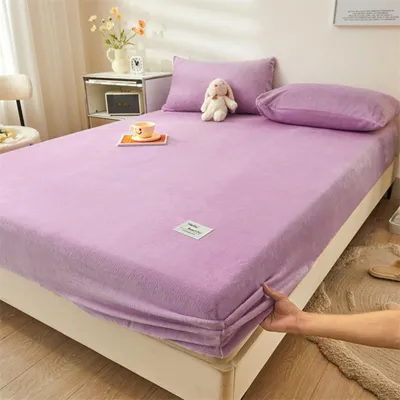 Zdjęcie produktu dla Prześcieradło 180 x 200 cm w kolorze fioletowym