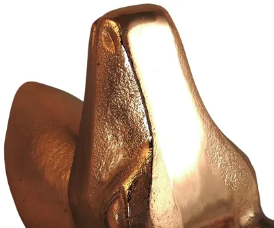 Produktbild von Deko Geweih Hirschkopf 'kupfer' (Größe: M) - Wandfigur, Wanddeko, Hirschgeweih, Hirschkopf, Geweih und Skulptur