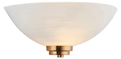 Zdjęcie produktu dla Kinkiet WELLES postarzany mosiądz szczotkowany 1xE27x20W szkło wym:13x30x15cm IP20 Endon