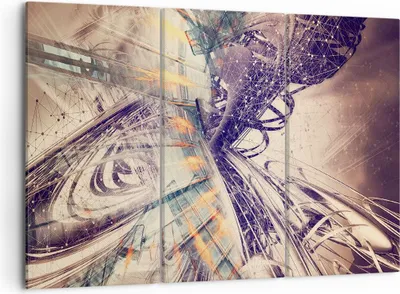 Produktbild von Bild auf Leinwand - Leinwandbild - Abstraktion modern - 105x70cm - Wand Bild - Wanddeko - Leinwanddruck - Bilder - Kunstdruck - Wanddekoration - Leinwand bilder - Wandkunst - CE105x70-4057
